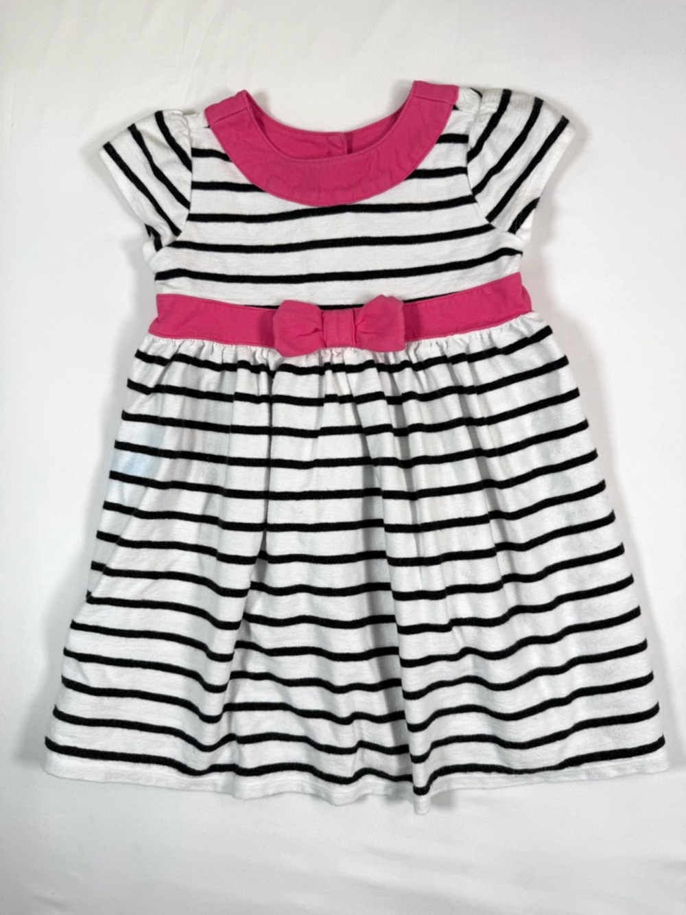 GYMBOREE Girls' "Daisy Park" Line French Terry Striped A-Line Dress Parisian 5T